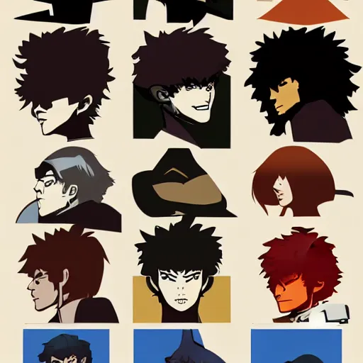 Image similar to face icon vector minimalist cowboy bebop by artstation loftis cory fanart