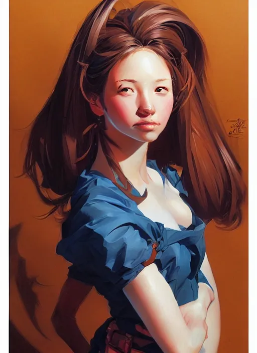 Image similar to a portrait of a pretty young lady by jesper ejsing