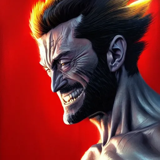 Image similar to very detailed masterpiece painting of wolverine from x - men : the animated series ( 1 9 9 2 ), portrait, artstation, concept art by greg rutkowski