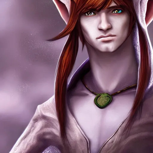 Prompt: a male elf, forwards facing, realistic, beautiful, high resolution
