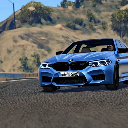 Prompt: “2019 BMW M5 in GTA V”