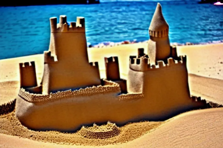 Image similar to a completed sand castle