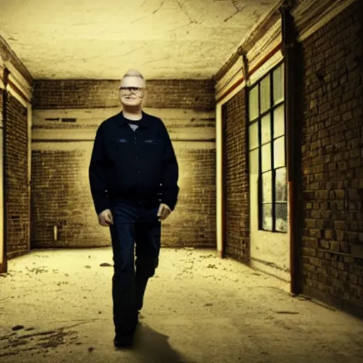 Prompt: chip coffey in a haunted asylum