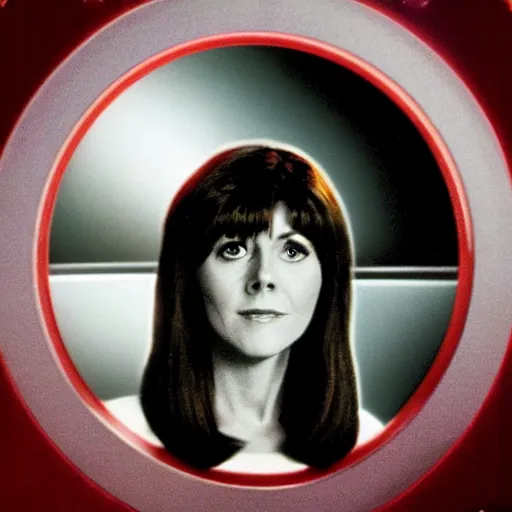 Image similar to a full body photograph of younger elisabeth sladen as a star fleet science officer from star trek next generation, full dress uniform, symmetrical face, extreme realism and detail, 8 k, completely framed, direct lighting, 3 5 mm photo, photorealistic, sharp focus