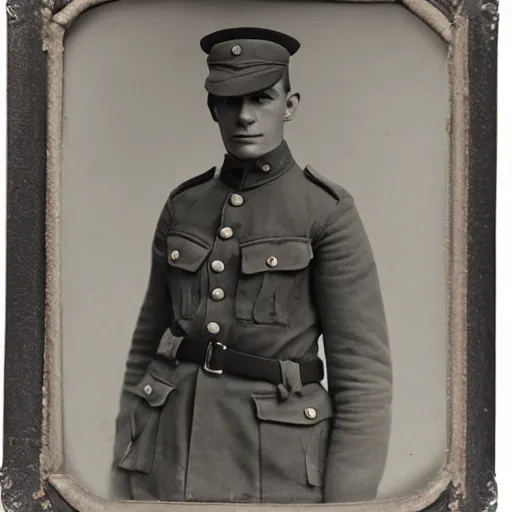 Image similar to historical photograph portrait of french wwi soldier