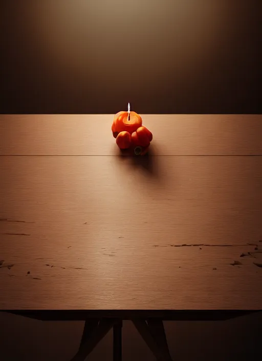 Prompt: a ballerina a wooden table, medieval concept art, cinematic lightning and colors, featured on cg society, photorealism, vray tracing, rendered in unreal engine, photorealistic, vegetables on table and candle, dark lightning, contrast shadows