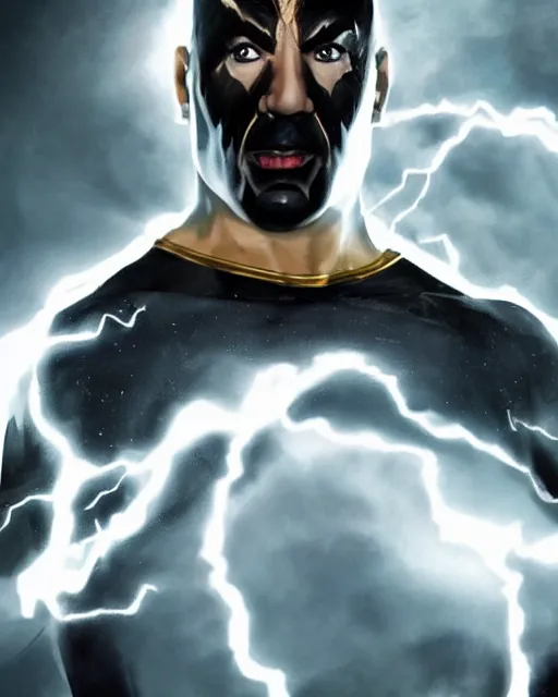 Prompt: portrait of jokoy as black adam the anti hero, 8 k, hyper realistic