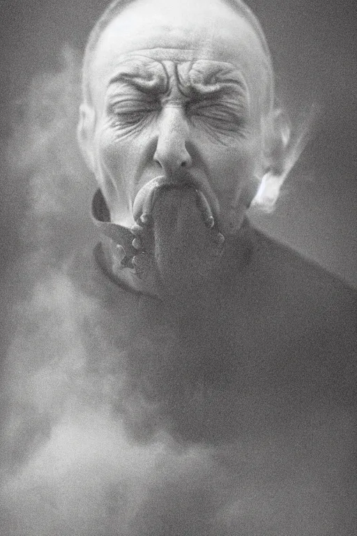 Prompt: Angriest man in the world, steam blowing from ears, photograph portrait