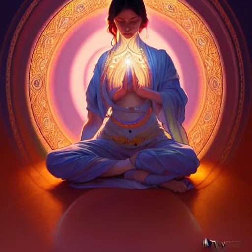 meditation woman art