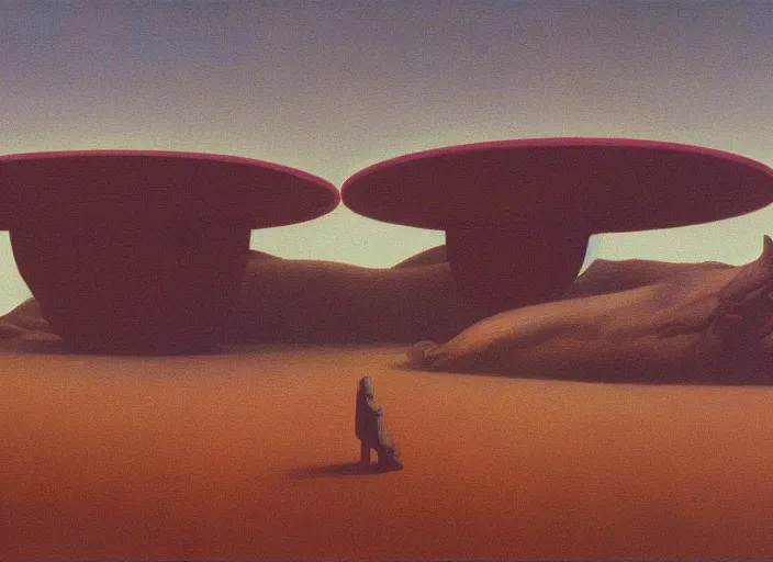 Image similar to painting of a ufo cult, science fiction, Edward Hopper and James Gilleard, Zdzislaw Beksinski, highly detailed