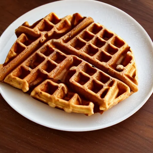 Image similar to golden eggo waffle on a plate