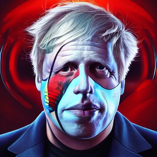 Prompt: lofi biopunk Boris Johnson portrait Pixar style by Tristan Eaton Stanley Artgerm and Tom Bagshaw.