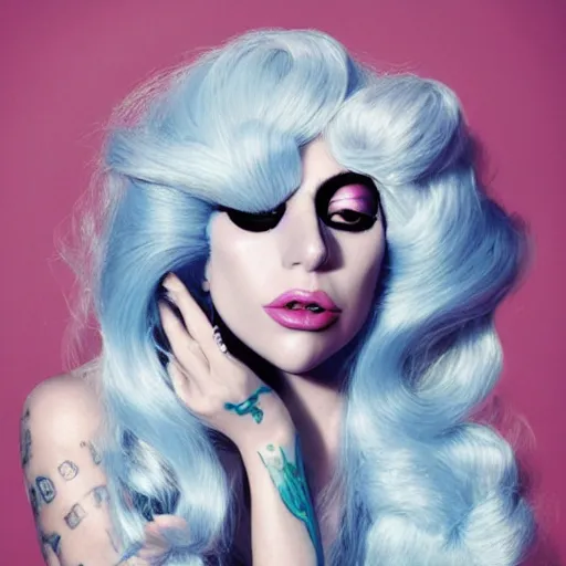 Image similar to lady gaga artpop act ii, album cover, inez and vinoodh artpop photoshoot 2 0 1 3, lady gaga with her venus hair