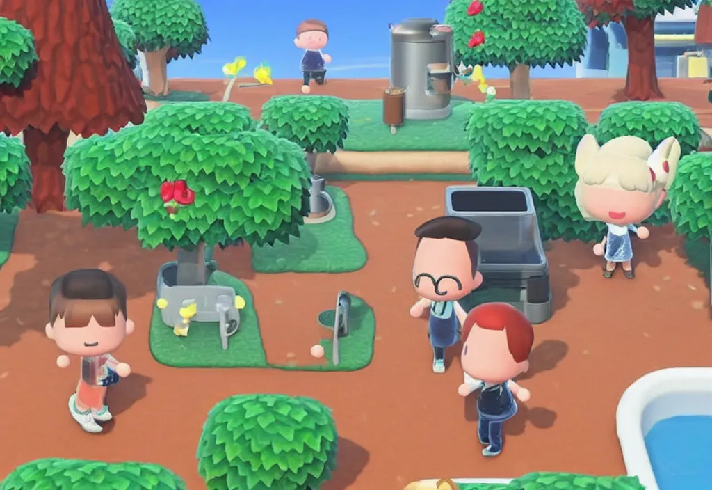 Image similar to elon musk in animal crossing, elon musk in the video game animal crossing, gameplay screenshot, close up, 3 d rendering. unreal engine. amazing likeness. very detailed.