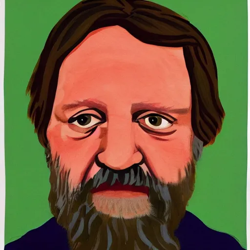 Image similar to Slavoj Zizek by Elizabeth Peyton