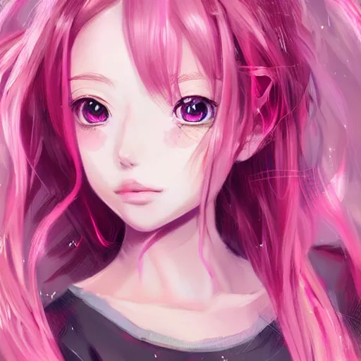 Image similar to anime teen girl, pink hair, gorgeous, amazing, elegant, intricate, highly detailed, digital painting, artstation, concept art, sharp focus, illustration, art by Ross tran