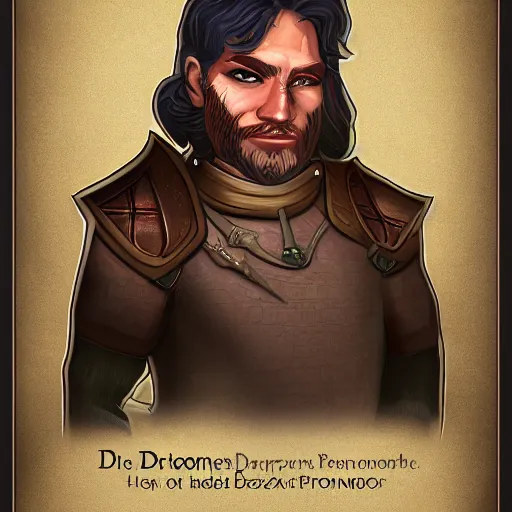 Image similar to Dungeons & Dragons commoner, character portrait, digital art