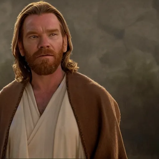 Prompt: ewan mcgregor as jesus