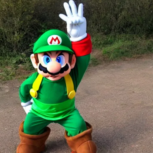 Image similar to mario wearing a link costume
