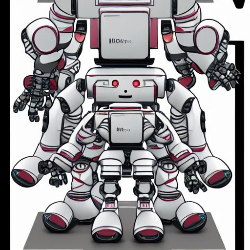 Image similar to A robot made of smaller robots, manga