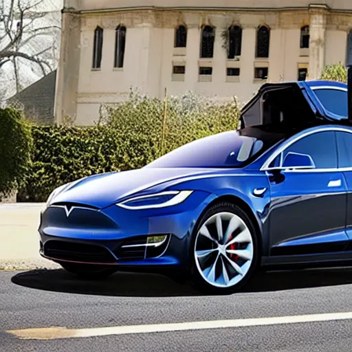 Prompt: Elon musk as a Tesla car