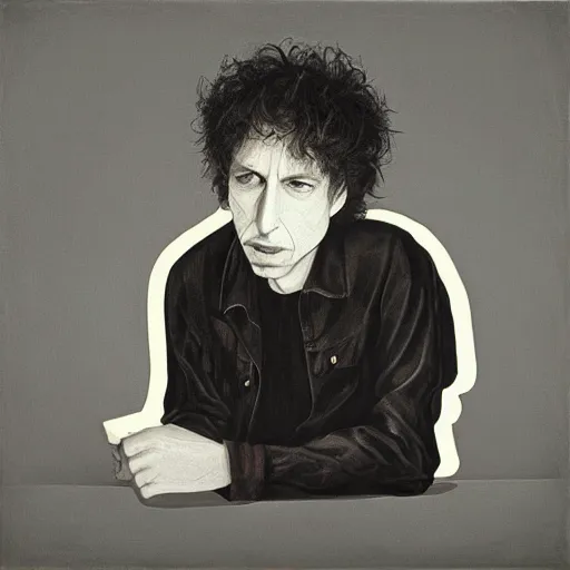 Image similar to bob dylan, geometric, polygon, hyperrealist