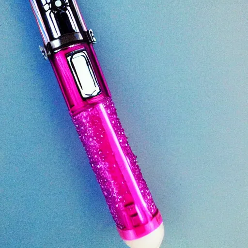 Prompt: pink sparkly sonic screwdriver