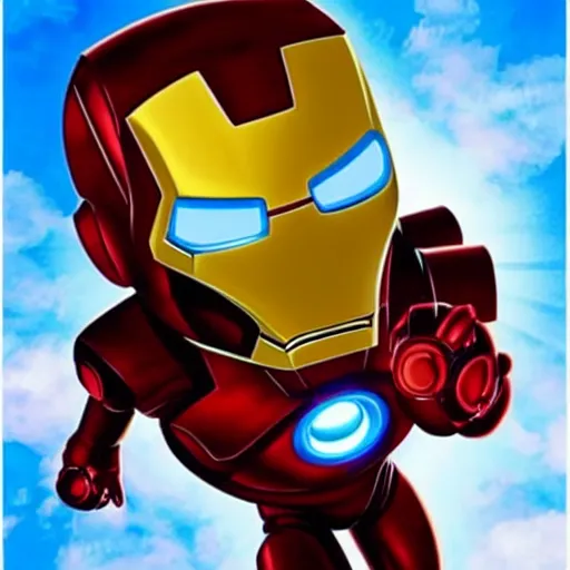 Prompt: Iron man as a pixar character