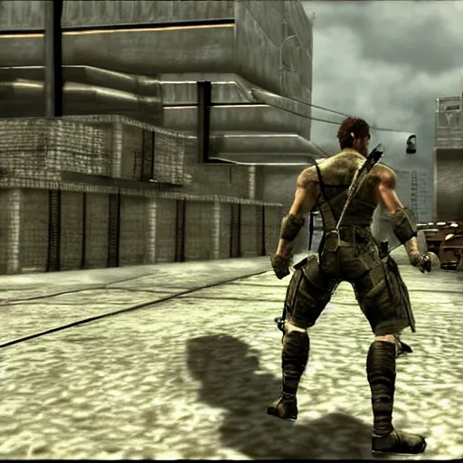 Image similar to metal gear solid, ps 1 graphics, software rendering, playstation 1 graphics