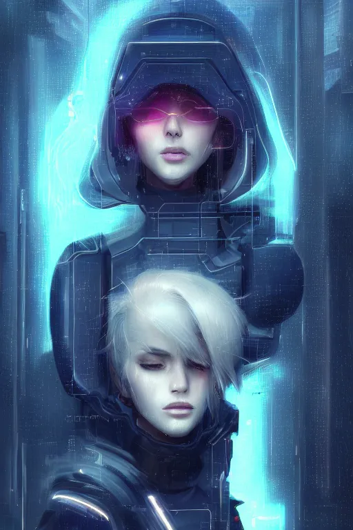 Image similar to portrait futuristic talented cyberpunk female Alchemist, in futuristic stormy heavy snowy thunder tokyo rooftop Enchantment cyberpunk night, ssci-fi, fantasy, intricate, very very beautiful, elegant, neon light, highly detailed, digital painting, artstation, concept art, soft light, hdri, smooth, sharp focus, illustration, art by tian zi and craig mullins and WLOP and alphonse mucha