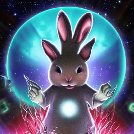Image similar to evil rabbit cosmic horror