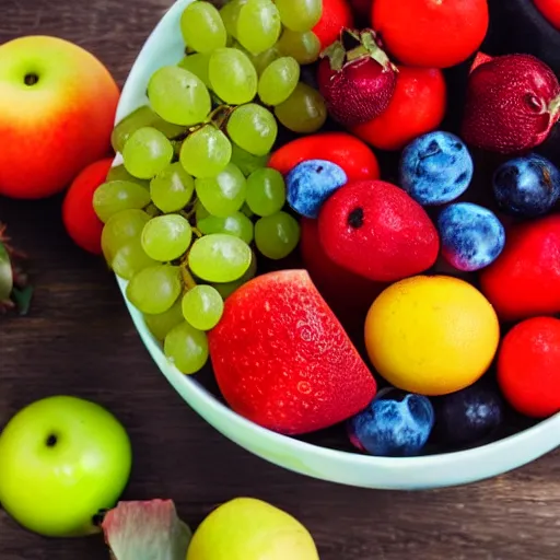 Prompt: Stock photo of a bowl of fruit