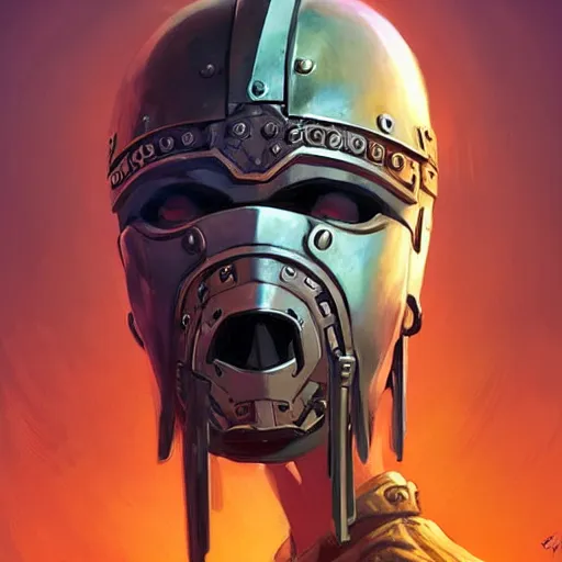 Image similar to cyberpunk viking helmet mask warrior goddess robot ninja fantasy, art gta 5 cover, official fanart behance hd artstation by jesper ejsing, by rhads, makoto shinkai and lois van baarle, ilya kuvshinov, ossdraws