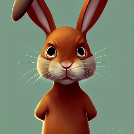 Image similar to goro fujita portrait a cute bunny by goro fujita, ilustration, concept art, sharp focus, highly detailed, artstation