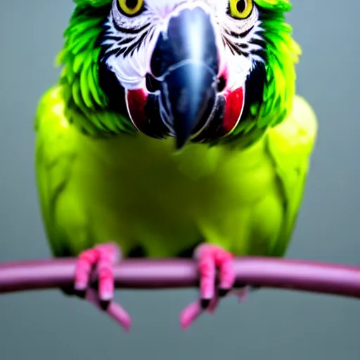 Image similar to a parrot - cat - hybrid, animal photography