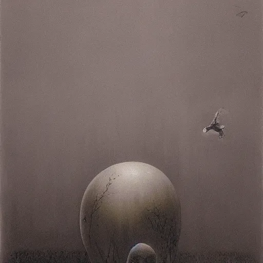 Image similar to cuphead by zdzisław beksinski