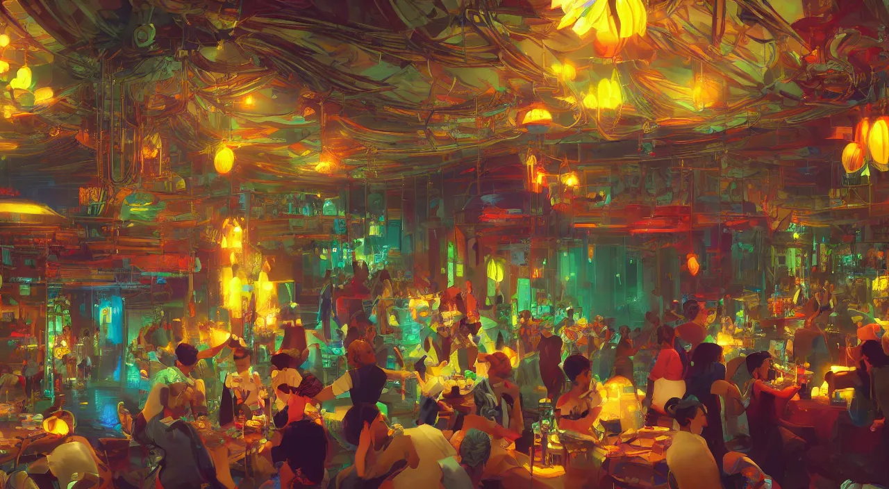 Image similar to bazaar zouk oriantal multicolorful sky shine place mosquet painting stylized digital video game icon global illumination ray tracing 8 k hd resolution, by ilya kuvshinov and cushart krentz and gilleard james