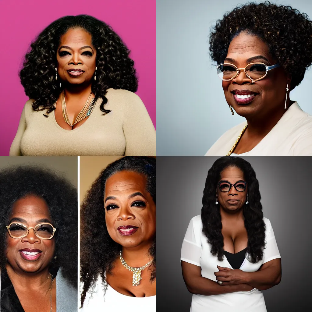 Prompt: A person that is half Oprah, half snoop dogg, intricate, highly detailed, beautiful lighting, light fog, 8k