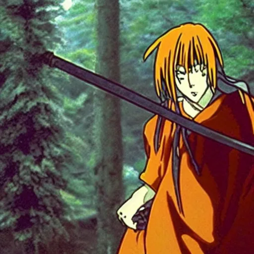 Image similar to “ a still of rurouni kenshin anime, king koopa ”