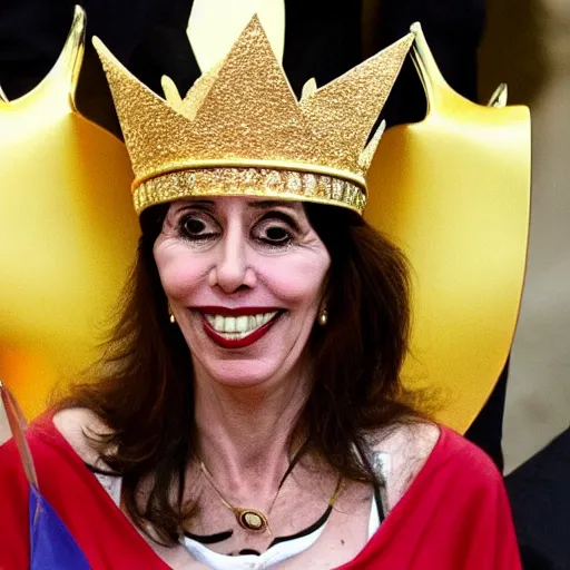 Image similar to cristina!! kirchner!! with gold crown