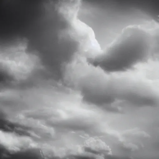 Image similar to an empty white trench coat falling from the sky. dramatic photograph. whispy clouds in the background.