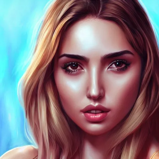 Image similar to portrait of ana de armas by artgerm, random background scene