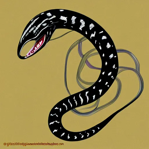 Prompt: a cobra, digital art