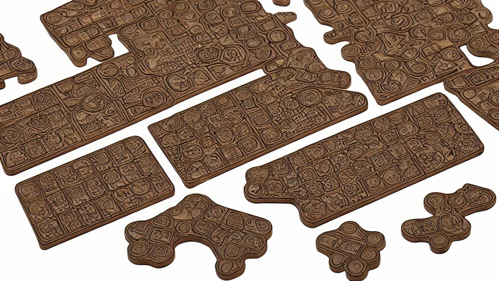 Image similar to grainpunk unrespectable paddle isometric puzzle game, intricate design paddle