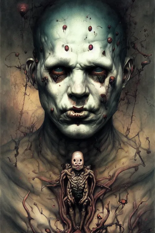 Image similar to portrait of jason friday 1 3 th in the style of wayne barlowe, gustav moreau, peter mohrbacher, bussiere, roberto ferri, santiago caruso, luis ricardo falero, austin osman spare