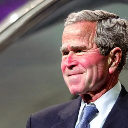 Image similar to george bush wearing tinfoil cone hat