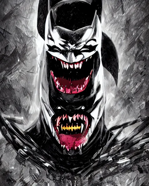 Image similar to the batman who laughs, comic strip style, dynamic lighting, fantasy concept art, trending on art station, stunning visuals, creative, cinematic, portrait, ultra detailed