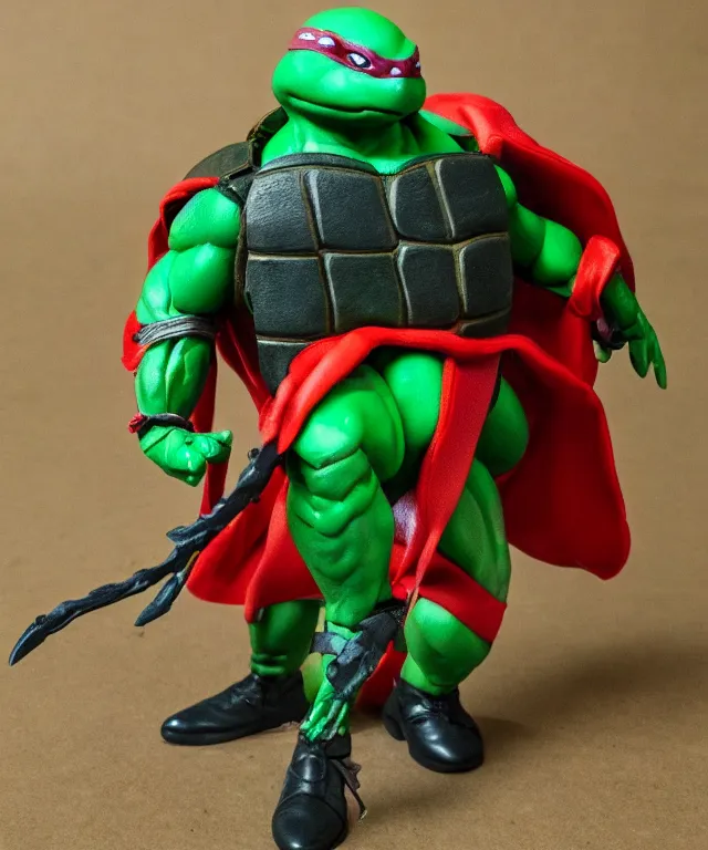 Image similar to a teenage mutant ninja turtle raphael neca toy