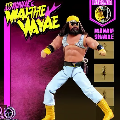 Prompt: 1 9 8 7 macho man randy savage from wwf action figure by hot toys.