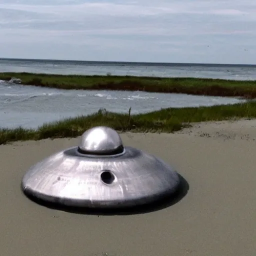 Prompt: a ufo hovering above Howard's pub ocracoke nc photo